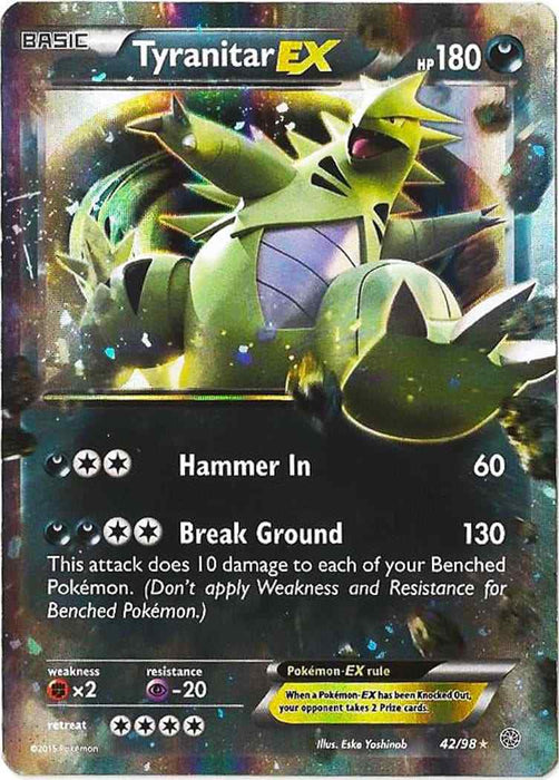 Tyranitar EX 42/98 Ultra Rare Pokemon Card (XY Ancient Origins)