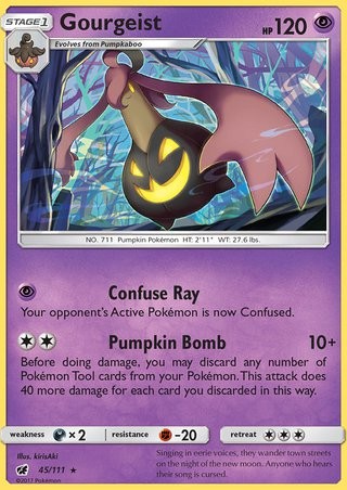 Gourgeist 45/111 Rare Pokemon Card (SM Crimson Invasion)