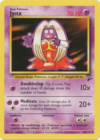 Jynx 45/130 Uncommon Pokemon Card (Base Set 2)