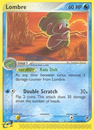 Lombre 45/100 Uncommon Pokemon Card (EX Sandstorm)
