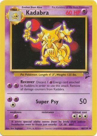 Kadabra 46/130 Uncommon Pokemon Card (Base Set 2)
