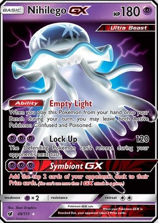 Nihilego GX 49/111 Ultra Rare Pokemon Card (SM Crimson Invasion)