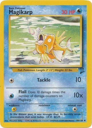 Magikarp 50/130 Uncommon Pokemon Card (Base Set 2)