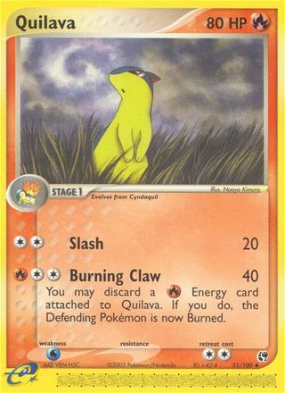 Quilava 51/100 Uncommon Pokemon Card (EX Sandstorm)