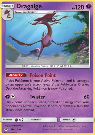 Dragalge 53/131 Rare Pokemon Card (Forbidden Light)