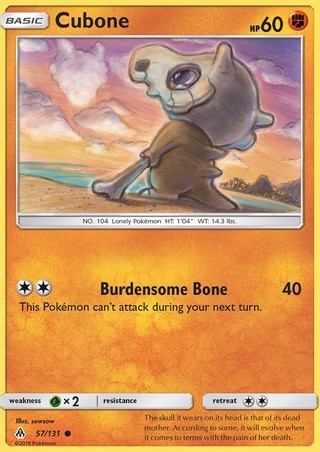Cubone 57/131 Common Pokemon Card (Forbidden Light)