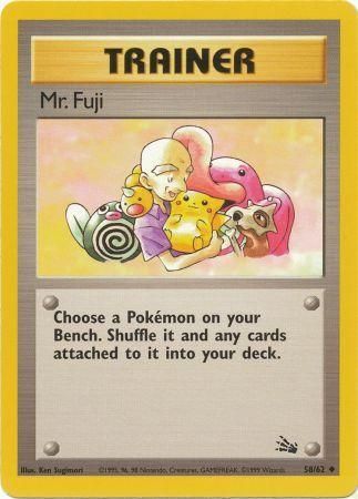 Mr. Fuji 58/62 Exc. Cond. Common Pokemon Card (Fossil Set)