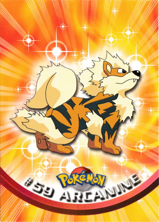 Arcanine #59 Topps Series 1 Pokemon Card