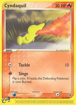 Cyndaquil 59/100 Common Pokemon Card (EX Sandstorm)