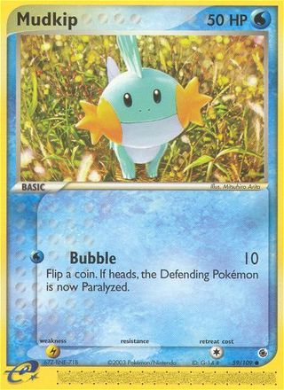 Mudkip 59/109 Common Pokemon Card (EX Ruby & Sapphire)
