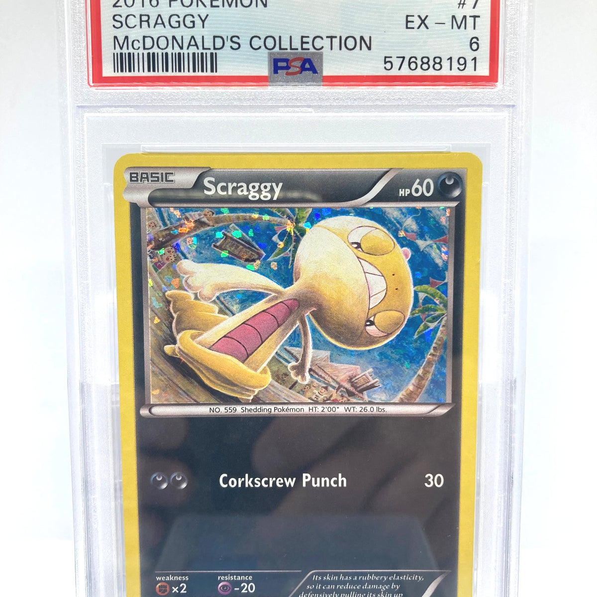 mcdonald's scraggy pokemon card 7/12 PSA 6 Graded (McDonalds Pokemon Collection 2 — Titan Cards Ltd 2012 Collection Type Expansion Set:Perfect Order - Single Pack Tarkir: Dragonstorm Omen Mechanic lorcana-rise-of-the-floodborn