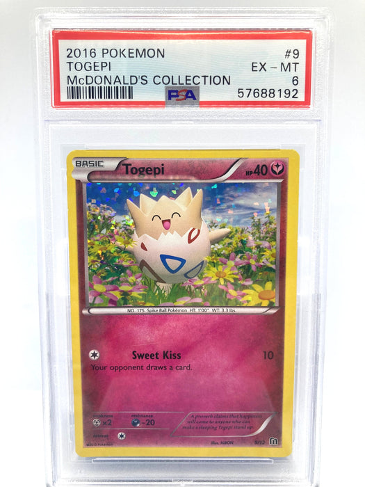 Togepi 9/12 PSA 6 Graded Pokemon Card (McDonalds Pokemon Collection 2015) Togepi 9/12 PSA 6 Graded Pokemon Card (McDonalds Pokemon Collection 2015)