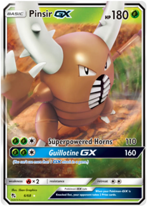 Pinsir GX 6/68 Ultra Rare Pokemon Card (Hidden Fates)