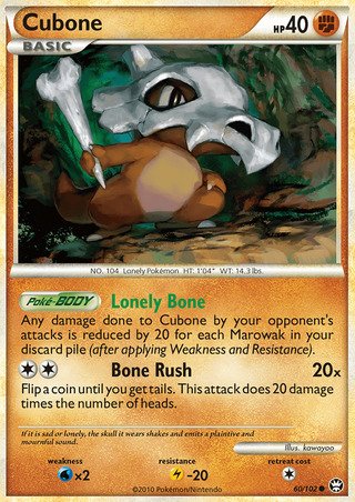 Cubone 60/102 Common Pokemon Card (Triumphant)