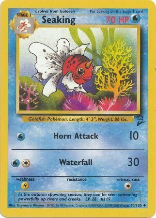 Seaking 60/130 Uncommon Pokemon Card (Base Set 2)