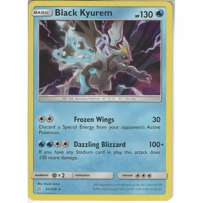 Black Kyurem 61/236 Rare Holo Pokemon Card (Cosmic Eclipse)