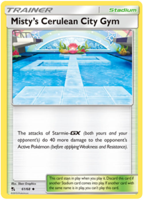 Misty's Cerulean City Gym 61/68 Uncommon Pokemon Card (Hidden Fates)