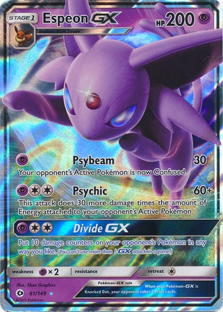 Espeon GX 61/149 Ultra Rare Pokemon Card (Sun & Moon Base Set)