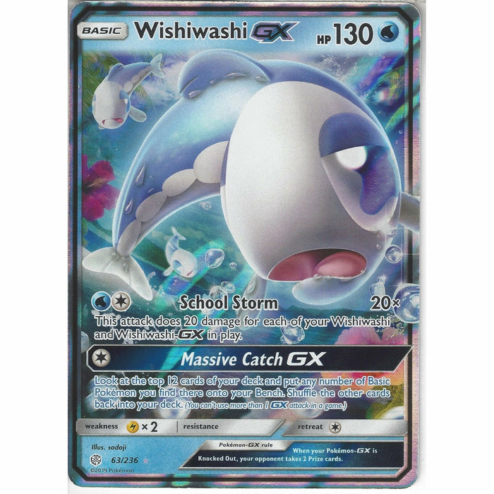 Wishiwashi GX 63/236 Ultra Rare Pokemon Card (Cosmic Eclipse)