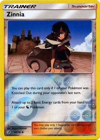 Zinnia 64/70 Reverse Holo Trainer Card (Pokemon Dragon Majesty)