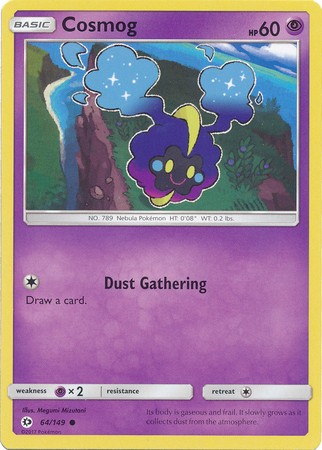 Cosmog 64/149 Common Pokemon Card (Sun & Moon Base Set)