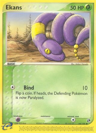 Ekans 64/100 Common Pokemon Card (EX Sandstorm)