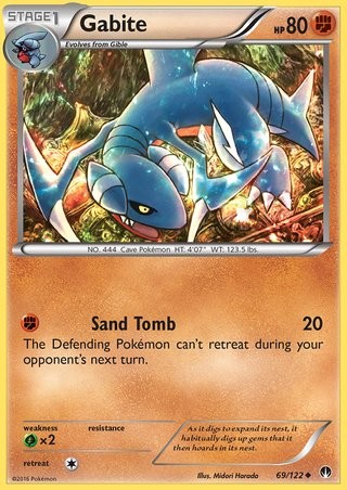Gabite 69/122 Uncommon Pokemon Card (XY BREAKPoint)