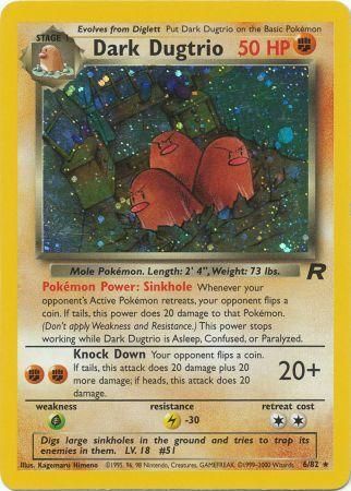 Dark Dugtrio 6/82 Rare Holo Pokemon Card (Team Rocket)