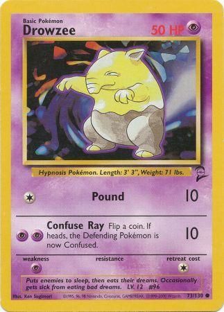 Drowzee 73/130 Common Pokemon Card (Base Set 2)