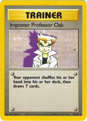 Imposter Professor Oak 73/102 Rare Pokemon Card (Base Set)