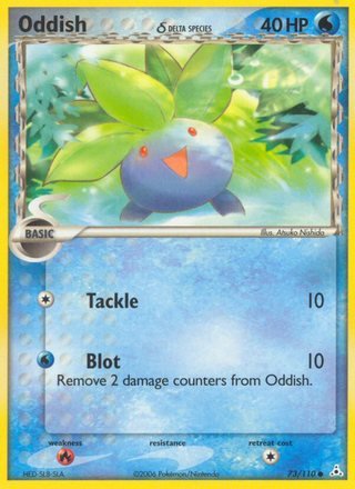 Oddish d 73/110 Common Pokemon Card (EX Holon Phantoms)