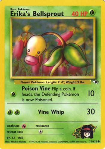 Erika's Bellsprout 75/132 Common Pokemon Card (Gym Heroes) Titan Cards Ltd Erika's Bellsprout 75/132 Common Pokemon Card (Gym Heroes) Titan Cards Ltd