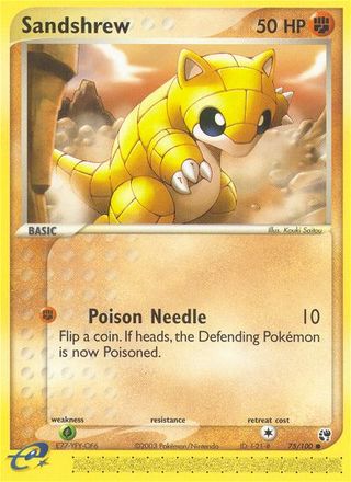 Sandshrew 75/100 Common Pokemon Card (EX Sandstorm)