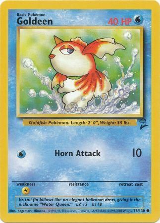 Goldeen 76/130 Common Pokemon Card (Base Set 2)