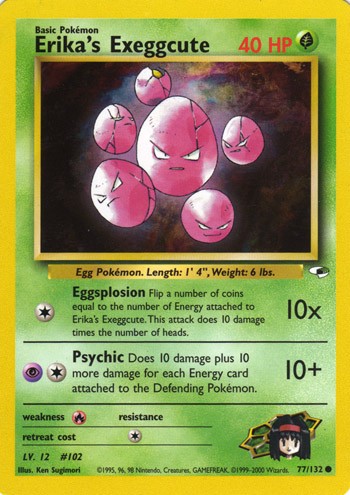 Erika's Exeggcute 77/132 Common Pokemon Card (Gym Heroes) — Titan Cards Ltd
