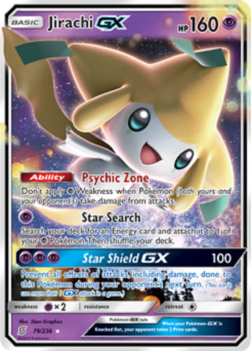 Jirachi GX 79/236 Ultra Rare Pokemon Card (Unified Minds) — Titan Cards Ltd