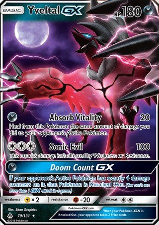 Yveltal GX 79/131 Ultra Rare Pokemon Card (Forbidden Light)