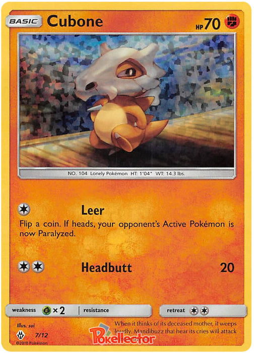 Cubone 7/12 Holo Promo Card (Pokemon McDonalds Collection 2019) Titan Cards Ltd Cubone 7/12 Holo Promo Card (Pokemon McDonalds Collection 2019) Titan Cards Ltd
