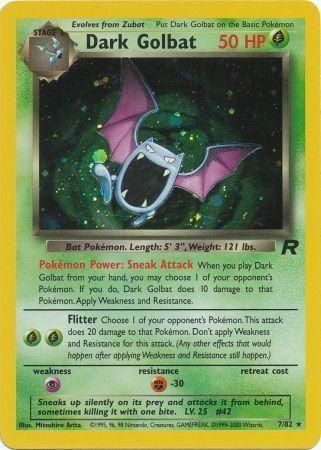 Dark Golbat 7/82 Rare Holo Pokemon Card (Team Rocket)