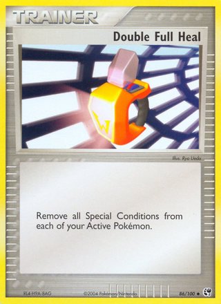 Double Full Heal 86/100 Uncommon Pokemon Card (EX Sandstorm)