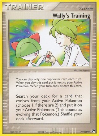 Wally's Training 89/100 Uncommon Pokemon Card (EX Sandstorm)