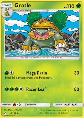 Grotle 8/156 Uncommon Pokemon Card (Ultra Prism)