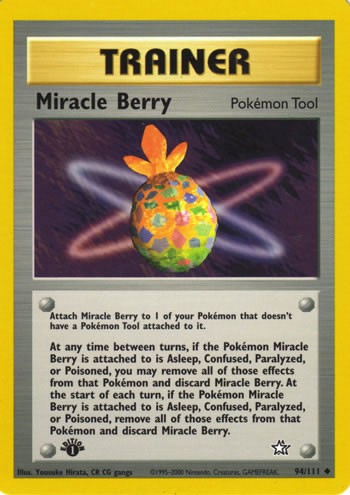 Miracle Berry 94/111 Uncommon Pokemon Card (Neo Genesis)