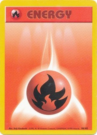 Fire Energy 98/102 Pokemon Card (Base Set)