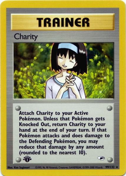 Charity 99/132 Rare Pokemon Card (Gym Heroes)