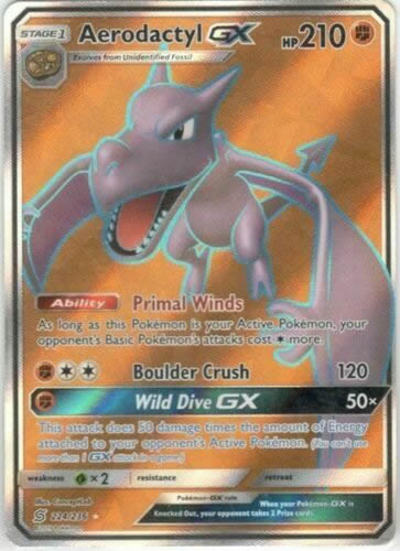 Aerodactyl GX 224/236 Ultra Rare Pokemon Card (Unified Minds) — Titan Cards  Ltd