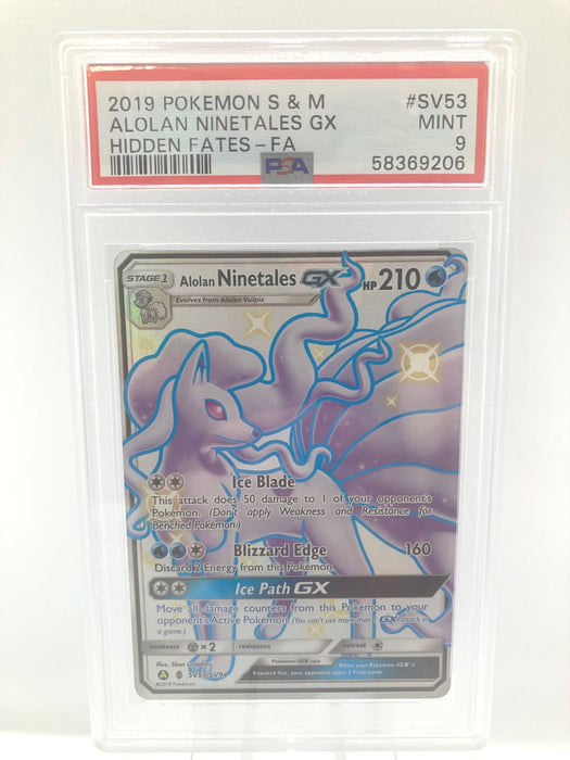 Alolan Ninetales GX SV53/SV94 PSA 9 Mint Graded Pokemon Card