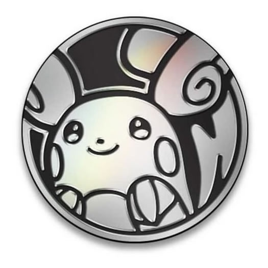 Official Pokemon Coin - Alolan Raichu Silver Coin