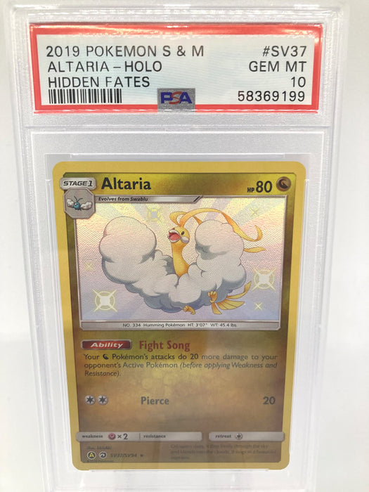 Altaria SV37/SV94 PSA 10 Gem Mint Graded Pokemon Card