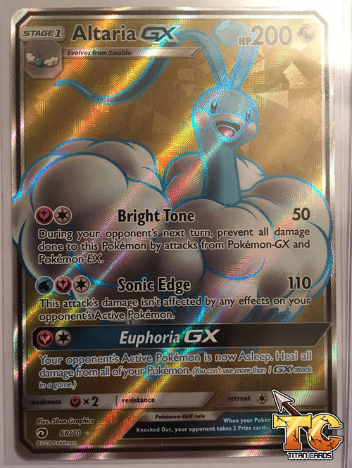 altaria gx pokemon card Altaria GX 68/70 Full Art Pokemon Card — Titan Cards Ltd
